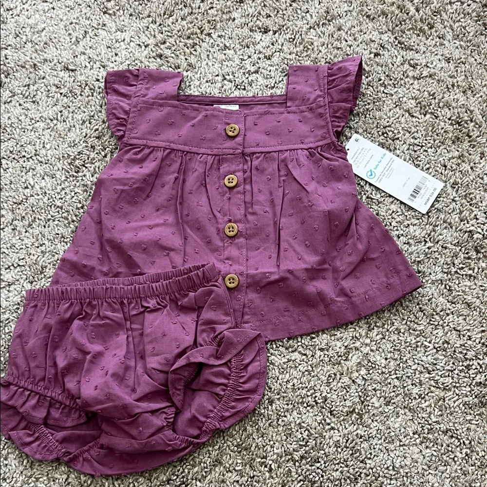 Carter's Purple Diaper Cover Set